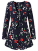 Sexy Deep V-Neck Floral Printed Women Mini Jumpsuits