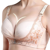 Sexy Deep V Wireless Soft Gather Embroidery Adjustable Bras