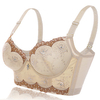 Sexy Embroidery Lace-trim Deep plunge Gather Push Up Soft Bras