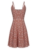 Sexy Floral Print Backless Spaghetti Strap Mini Dress For Women