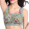 Sexy Floral Printing Lace Hem Bras Breathable Wireless Vest Bra