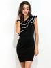 Sexy Flouncing One Shoulder Sleeveless Mini Dress For Women