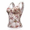 Sexy Full Lace Breathable Ultrathin Vest Bras V Neck Wireless Tank Top Bra