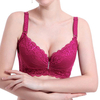 Sexy Gather Lace Hem Adjustable Soft Push Up Underwire Bras