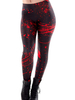 Sexy Halloween Red Blood Printed Elastic Leggings For Women