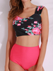 Sexy High Waisted Two Piece Swimsuit Tank Top inexpensive Printed Swimwear