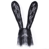 Sexy Hot Black Flowers Lace Rabbit Bunny Ears Headband Wear