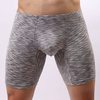 Sexy Knee Length Slim Fit U Convex Boxer Casual Sport Elastic Underwear for Men