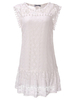 Sexy Lace Crochet Sleeveless Transparent White Women Mini Dress
