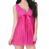 Sexy Lace Deep Plunge Pajamas Ruffle Bowknot Backless Temptation Nightwear