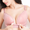 Sexy Lace Embroidery Front Button Nursing Bras Breathable No Rims Breast-feed Bra