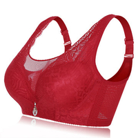 Sexy Lace Hem Plus Size Wireless Adjustable Bando Bra