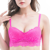 Sexy Lace Jacquard Full Cover Comfy Gather Adjustable Straps Push Up Bras