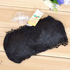 Sexy Lace Jacquard Padding Wrapped Chest Removable Straps Tube Top For Women