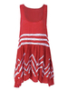 Sexy Lace Patchwork Dot Sleeveless O-neck Mini Dress For Women