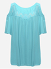 Sexy Lace Patchwork Off Shoulder T-Shirt For Women