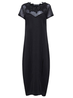 Sexy Lace Patchwork Split Bodycon Women Maxi Dress
