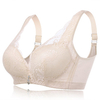 Sexy Lace-trim Cotton Wireless Soft Deep V Gather Adjustable Bras