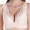 Sexy Lace-trim Deep Plunge Tank Top Wireless Gather Breathable Bras