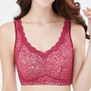 Sexy Lace-trim V Neck Seamfree Wireless Soft Embroidered Vest Bras
