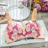 Sexy Lace-trim Wireless Breathable Embroidered Soft Bando Bras