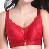 Sexy Lace-trim Wireless Full Coverage Busty Gather Breathable Bando Bras