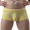 Sexy Lace U Convex Transparent Letter Printing Breathable Boxers Underwear for Men