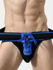 Sexy Laced Up Underwear Sport High Elastic Low Waist Stitching Color U Convex Thongs for Men