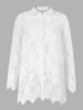 Sexy Layer Lace Transparent Loose Mini Women Shirt Dress