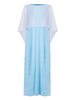 Sexy Layered Patchwork Pocket Backless O-neck Maxi Dress For Women