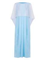 Sexy Layered Patchwork Pocket Backless O-neck Maxi Dress For Women