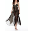 Sexy Leopard Print See Through Mesh Babydoll Spaghetti Strap Nightgown For Women
