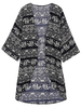 Sexy Loose Half Sleeve Printed Irregular Boho Women Cardigan