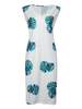 Sexy Loose Printed Sleeveless V Neck Women Midi Dress