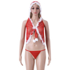 Sexy Mesh Christmas Costume See Through V-String Temptation Sleepwear Sets For Women