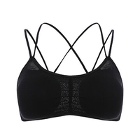 Sexy Modal Hollow Criss-cross Back Wireless Vest Bras Tank Top