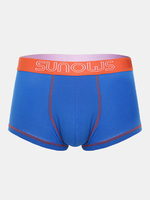 Sexy Mutil Bright Solid Color U Convex Pure Cotton Boxer Briefs Underwear for Men