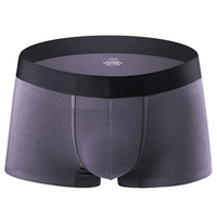Sexy Nano Sliver Modal Solid Color Breathable Anti Bacterial Boxer Underwear for Men