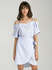 Sexy Off-shoulder Cross Wrap Tie Short Sleeve Mini Dress For Women