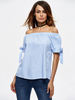 Sexy Off-shoulder Short Sleeve Bowknot Blouse For Women
