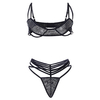 Sexy Open Cup Tempting Hollow Out Bandage Bra Set For Women