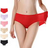 Sexy Panties Modal Breifs Seamless Mid Waist Solid Color Underwear