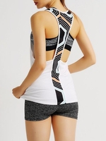 Sexy Patchwork Stretch Running Tank Tops