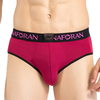 Sexy Patchwork Viscose U Convex Breathable Briefs Underwear for Men