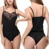 Sexy Perspective Eyelash Sleeveless Nightwear Sling Backless Seducing Teddies