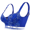 Sexy Plunge Tourmaline Lining Breathable Embroidered Gather Bras