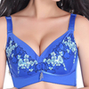 Sexy Plunge Wireless Soft Breathable Gather Embroidered Adjustable Bras