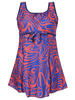 Sexy Plus Size Printing Sleeveless One Piece Swimwear Dress Swimsuit For Women