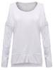 Sexy Plus Size Women Solid Split Off Shoulder Irregular T-shirt