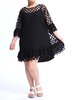 Sexy Polka Dot Net Yarn Ruffled Mini Dress For Women